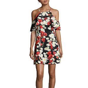 ALEXIA ADMOR Daisy-print Cold-shoulder Dress NWT